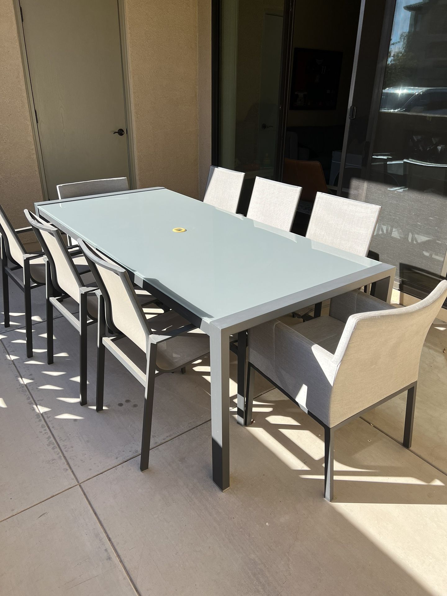 Outdoor Dining Table and 8 Chairs