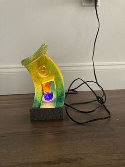 Light up glass art