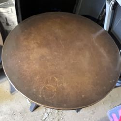 Round Copper Top Table