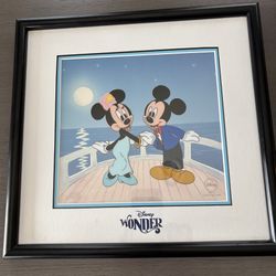 Walt Disney Limited Edition Commemorative Sericel featuring Mickey and Minnie Disney Cruise Limited Edition Moonlight From Disney 1997 Wonder