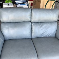 Sofa Couch Recliner In Light blue