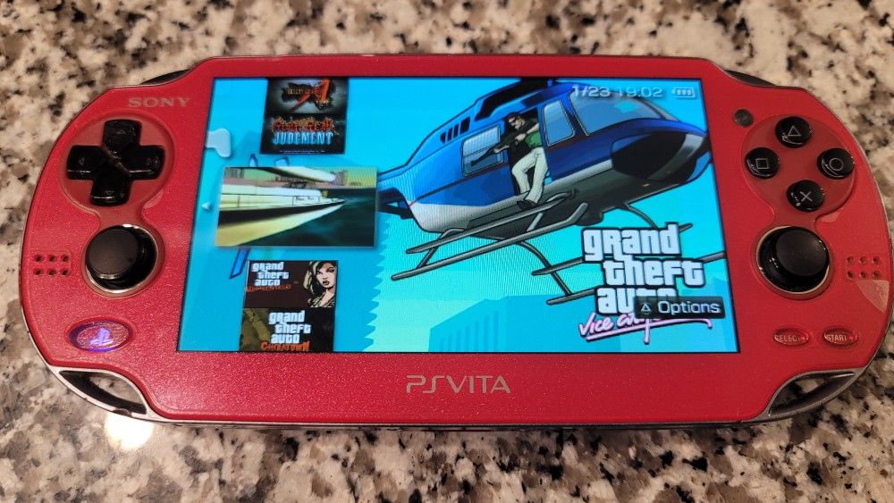 Ps Vita Red 1000 series Mod-ded Oled Playstation Ps1 Psp