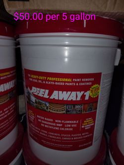 Heavy duty paint stripping supplies.