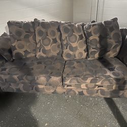 Brown And Black Couch 