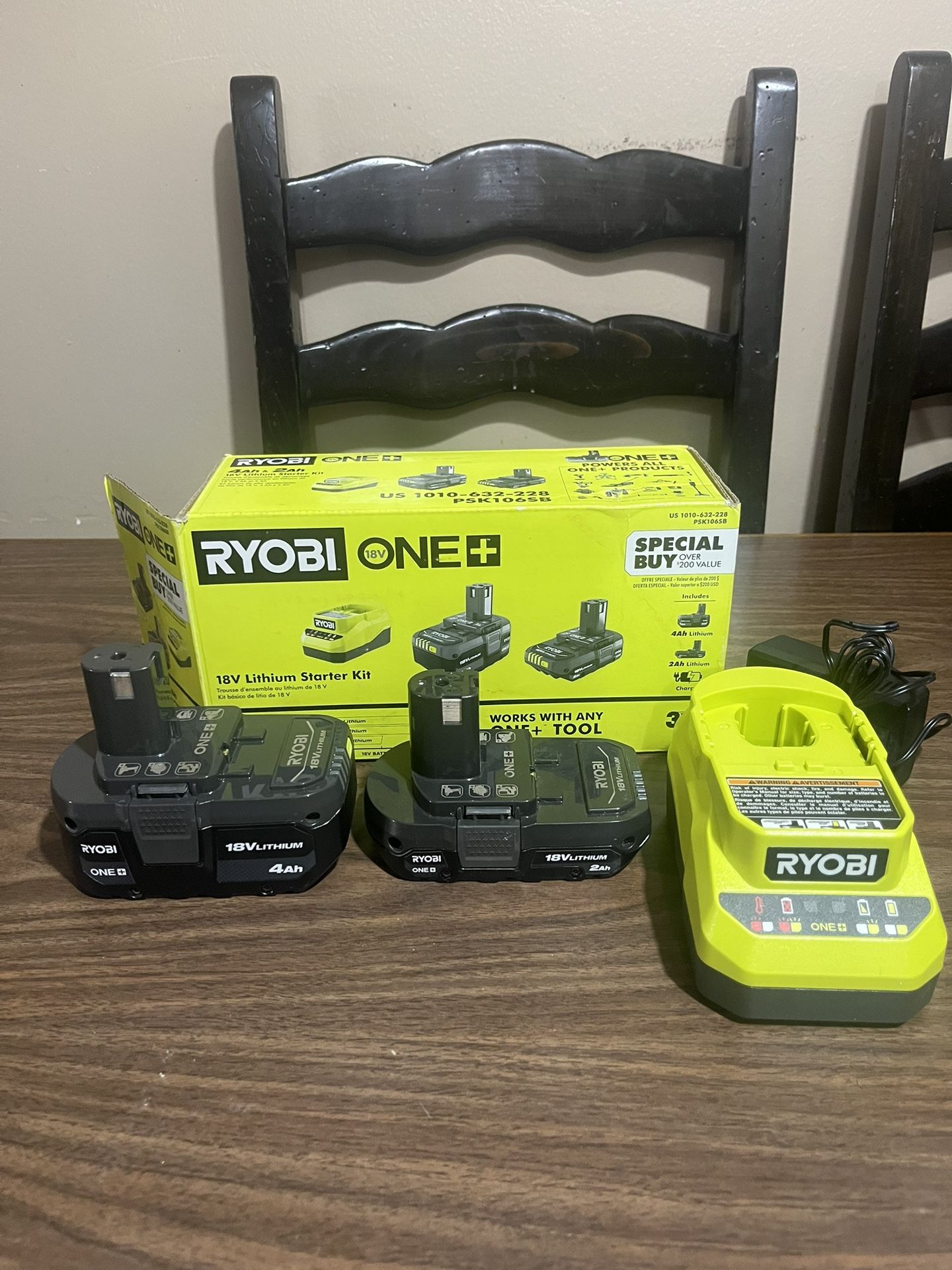 Ryobi 18v ONE+ 4.0 & 2.0 Battery Kit