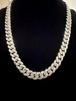 🔥 925 Sterling Silver 13mm 22” Miami Cuban Link | VVS Moissanite