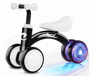 amfeiny Colorful Lighting Baby Balance Bike Toys for 1 Year Old Boy Girl Gifts, 10-36 Month Toddler Balance Bike
