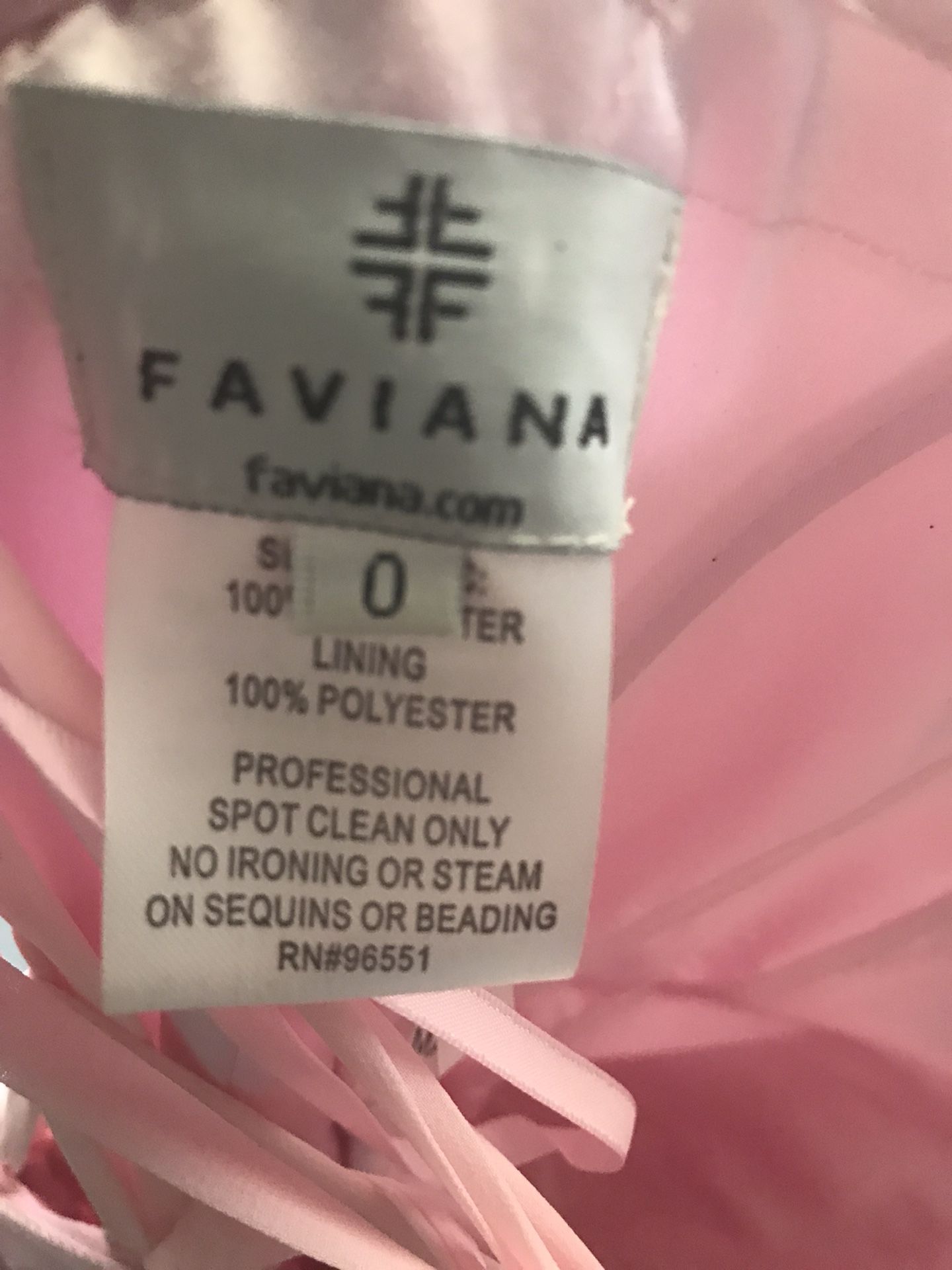 Faviana 7621 Light Pink Homecoming Dress