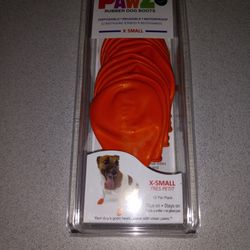 PROTEX PAWZ X-SMALL 12 PACK RUBBER DOG BOOTS NEW FACTORY SEALED 