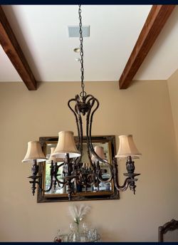 6 Light Chandelier 28x32
