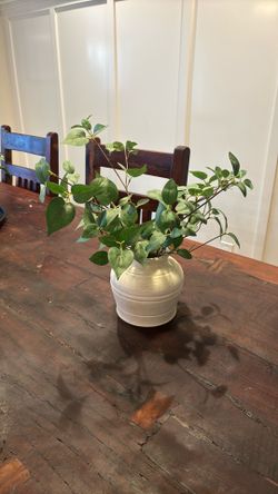 Fake flowers and vase