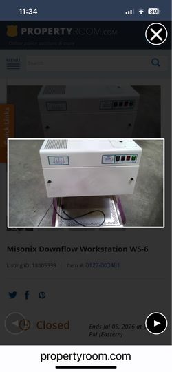 Misonix Downflow Workstation WS-6