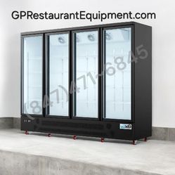 New Commercial 4 Door Reach In FREEZER Glass Door Display Merchandiser