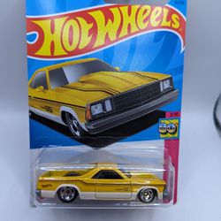 1980 El Camino Hot Wheels Yellow And White Car Hot Wheels # 3/10 The 80s