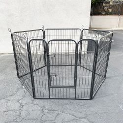 New $85 Heavy Duty 32” Tall x 32” Wide x 6-Panel Pet Playpen Dog Crate Kennel Exercise Cage Fence