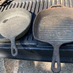 Two Cast Iron Pans