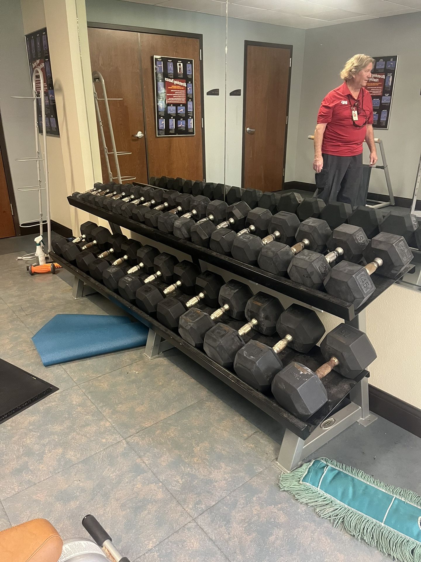 5-75lb Dummbell Set With Rack