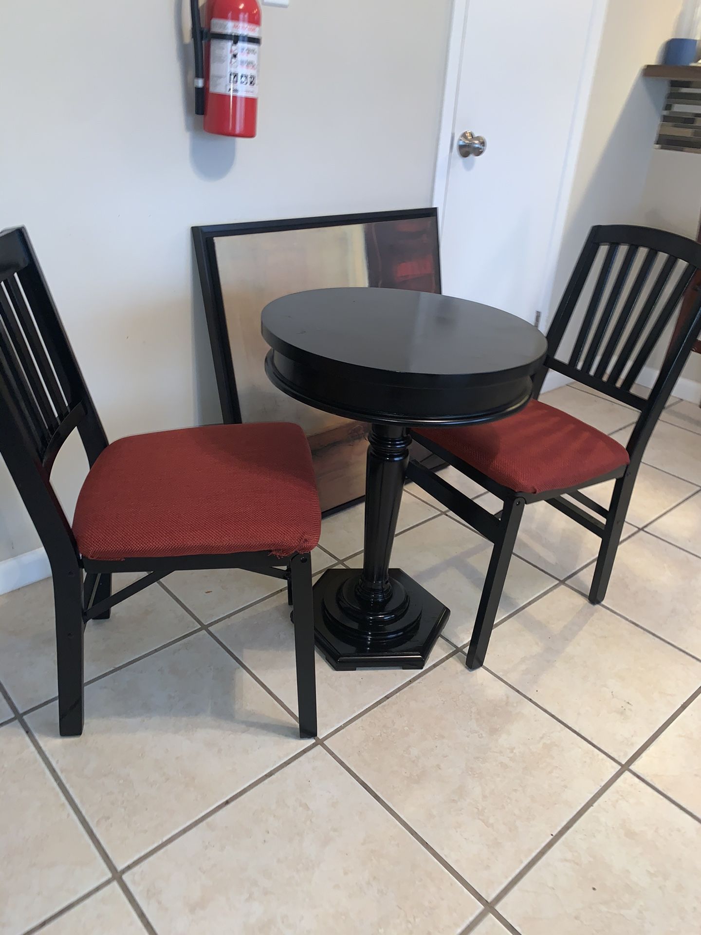 Small bistro table and chairs