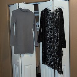 Dress and lace jacket