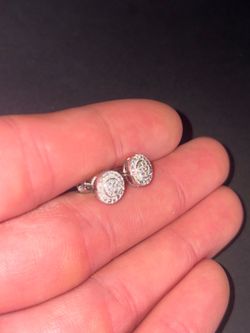 VVS1 Double Halo Stud Earrings