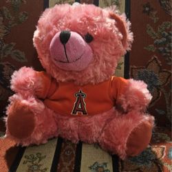VALENTINES DAY RED "ANGELS "  SHIRT PINK  TEDDY BEAR 10"  SOFT  PLUSH  TOY  