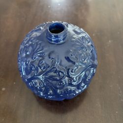 Home decor, blue round vase