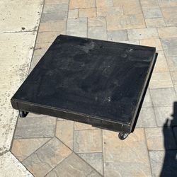 Solid Wood 2 Foot Square Dolly Cart