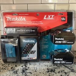 Makita 18v LXT 4.0 starter kit