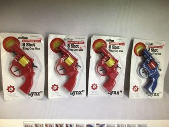 TOOTSIE TOY - (4) VINTAGE "LYNX" DIE CAST CAP GUNS - 1994 - NIP
