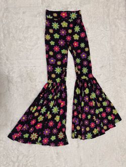 New small bell bottom 70s mod hippie pants boho festival leggings rave floral