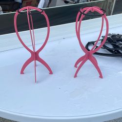 Freestanding /Two wig stands for two dollars