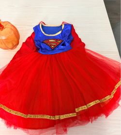 Supergirl Halloween Costume Dress for Girls