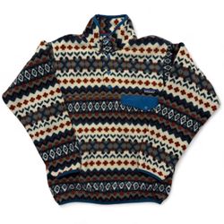 Patagonia Men's Aztec blue Synchilla Snap-T Pullover sweater