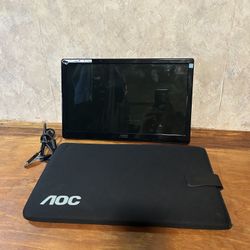 AOC portable monitor with kick stand 15” display