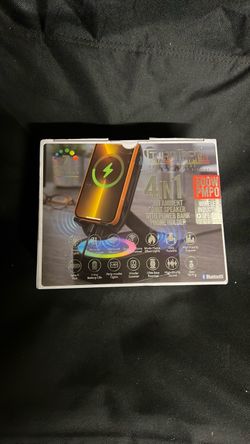 TopTech 4-in-1 Bluetooth Speaker with Wireless Charger
