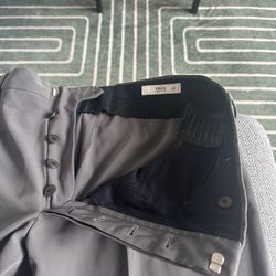 PRADA Size 32 grey  flat front dress pants.   
