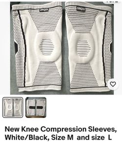 Knee Compression sleeve size medium and size large $25 each