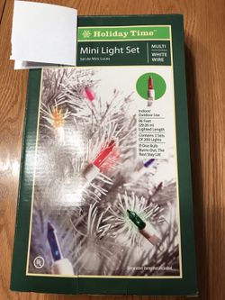200 ct mini light set multi color white wire