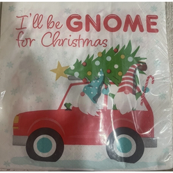 Christmas-l'Il be Gnome for Christmas-Guest Napkins 2 Ply Disposable Paper-32 Ct
