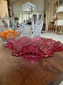 Fenton cranberry bowl