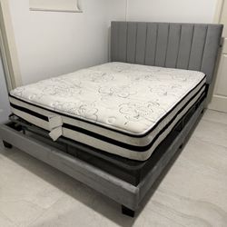 Queen Size Bed.  Mattress Included