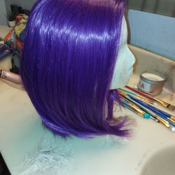 New Synthetic Wig Purple