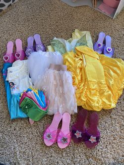 Costume Dress Up | Princess | Belle Dress | Encanto Dress | Tiana Dress | Play Shoes | Skirts | Sizes Range from 3T - 5T