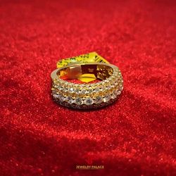 Elegant Three ROW of beautiful big Diamond made up of 14K Gold and 2.11 CTW Ring