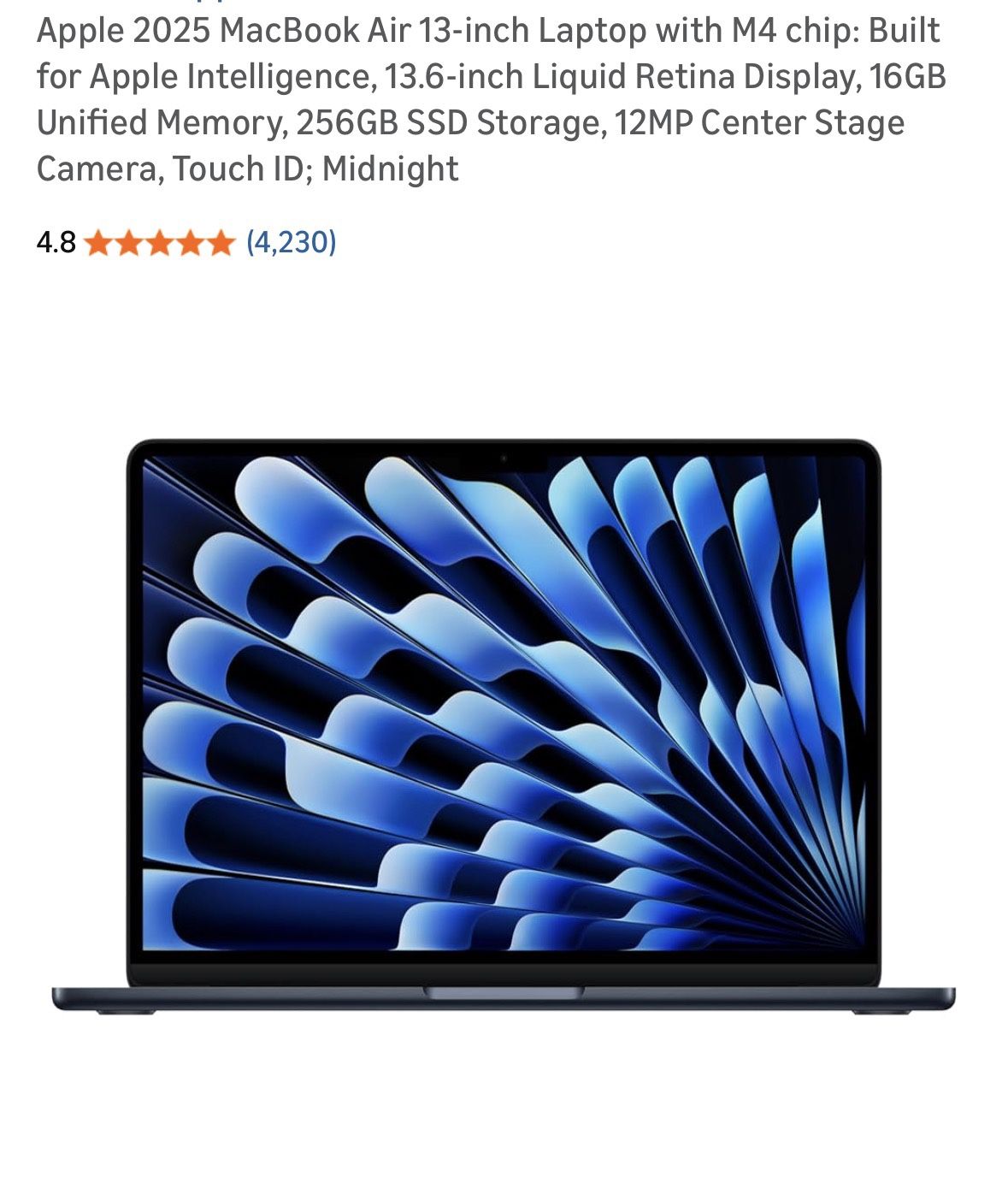 Apple MacBook Air 13 Inch 2025 Brand New