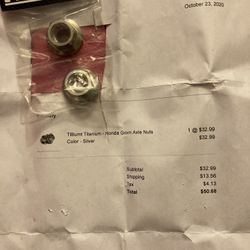 Grom Axel Nuts (Ti Burnt) 