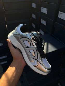 Dior B30 Silver Low-Top Sneakers