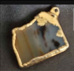 Gold-Tone Frog Mirror Pendant