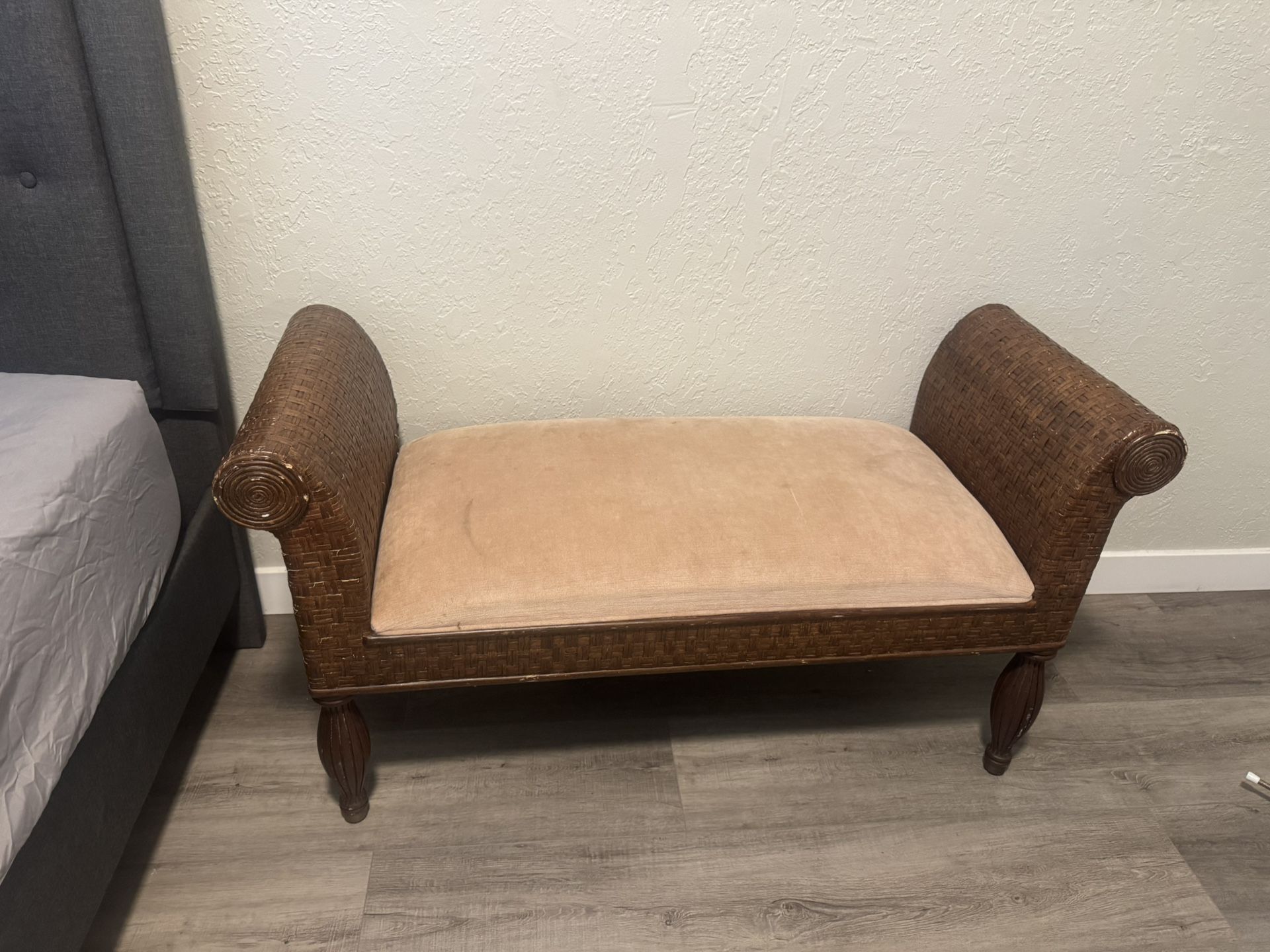Vintage Rattan Bench