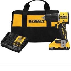 DEWALT ATOMIC 20-Volt Lithium-lon Cordless 1/2 in. Compact Hammer Drill with 3.0Ah Battery, Charger and Bag
